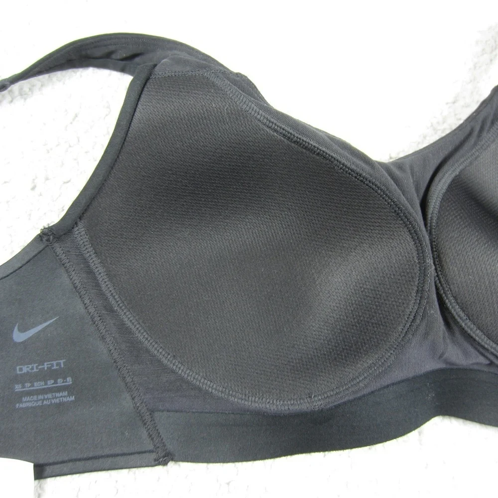 Nike DRI-FIT Sport Bra womens XS Black Stretchy Comfy Gym Yoga Run Comfy - Picture 10 of 16